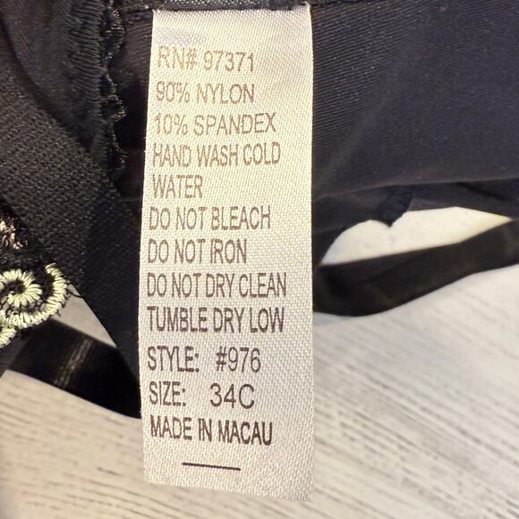 VTG Donna L'oren Y2K black lace corset 34C whimsygoth coquette grunge witchy emo - Picture 10 of 10